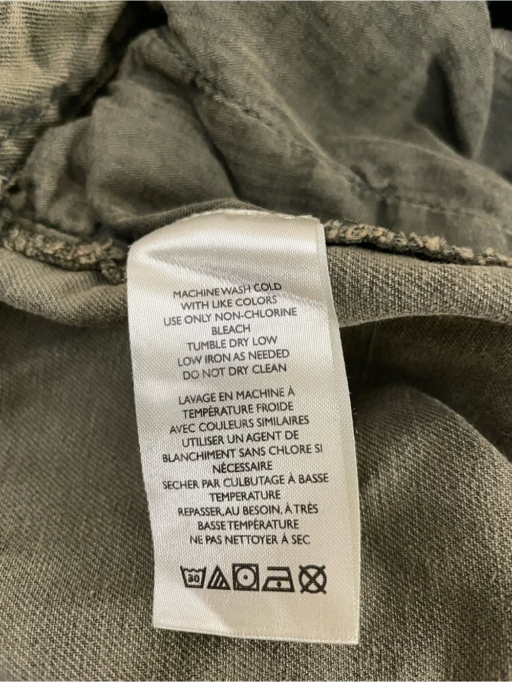 Free People Olive Green Wide-Leg barrel Pants
